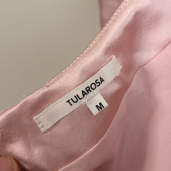 Revolve Tularosa Noah Cowl Neck Satin Mini Dress in Blush Pink Size Medium - Picture 6 of 8